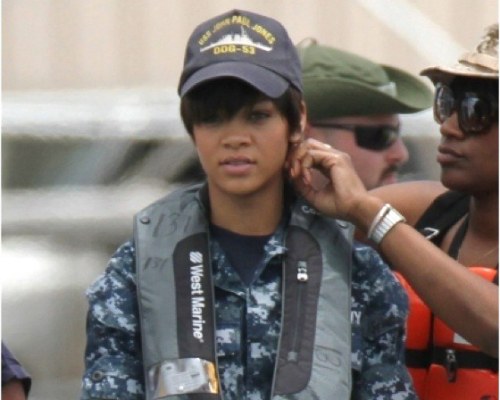 Battleship Rihanna in uniform