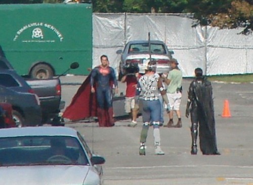 Superman Man of Steel, foto dal set con Faora (3)