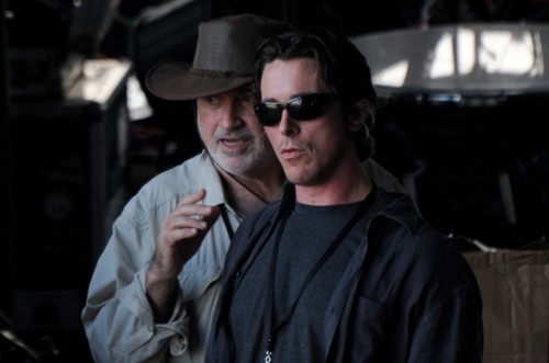 Christian Bale e Terrence Malick sul set (4)