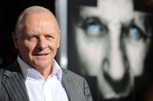 Actor Anthony Hopkins arrives at the wor