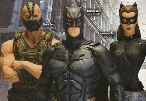 Il cavaliere oscuro. il ritorno, i busti ufficiali di Batman, Bane e Catwoman (4)
