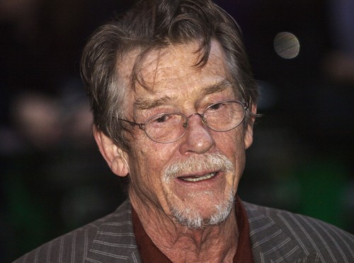 British actor John Hurt poses as he arri