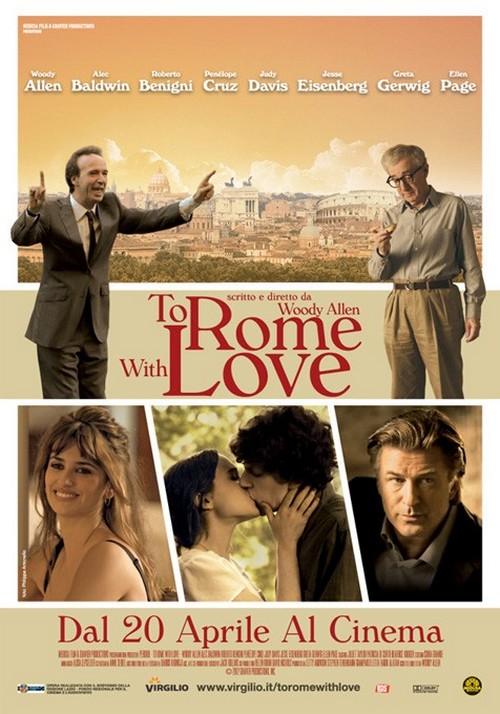 To Rome with Love, poster italiano del film di Woody Allen