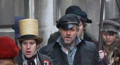 Les Miserables, foto dal set con Russell Rowe e Eddie Redmayne (9)