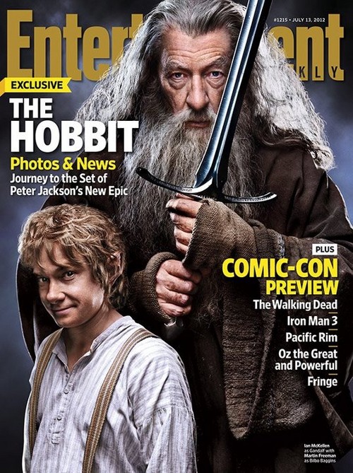 Lo Hobbit, la copertina EW con Ian McKellen e Martin Freeman