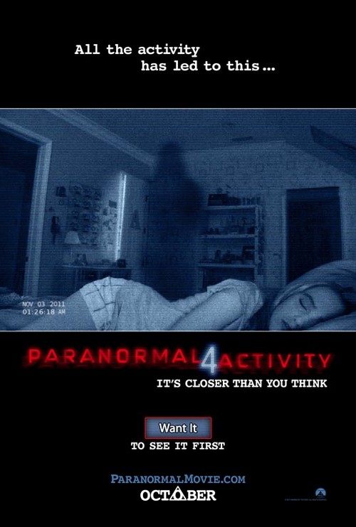 Paranormal Activity 4, primi due trailer e un nuovo poster