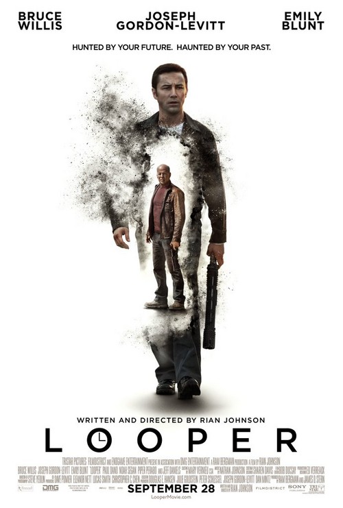 Looper - In fuga dal passato, poster finale e 4 clip con Bruce Willis e Joseph Gordon-Levitt