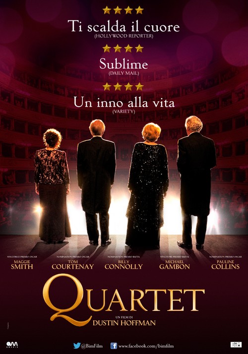 Quartet, trailer italiano e poster del film di Dustin Hoffman
