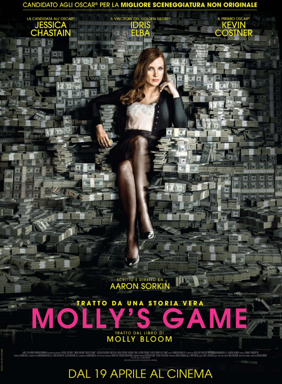 Molly’s Game, poster italiano ufficiale del film