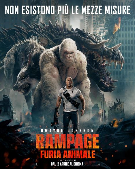 Rampage – Furia animale, poster ufficiale e trailer ufficiale in italiano